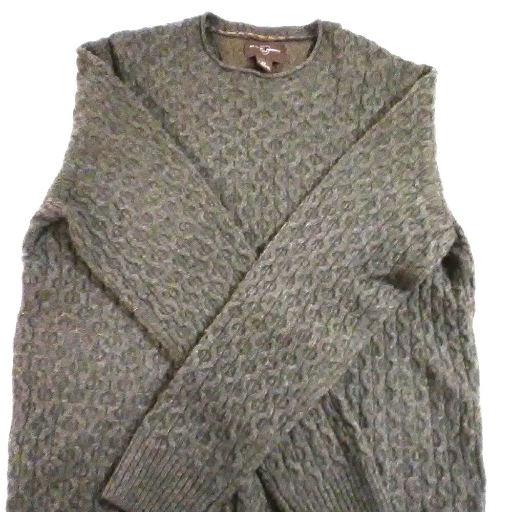 BLACK BROWN 1826 SWEATER Sz L LAMBSWOOL NYLON D1